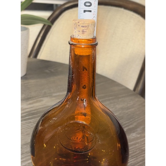 Wheaton Glass Bottle  9 inch Glassboro 1850 Topaz - Picture 6 of 7